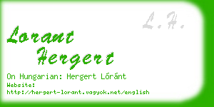 lorant hergert business card