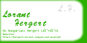lorant hergert business card